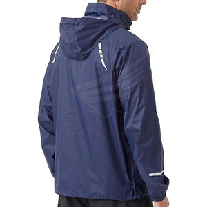 Latest Style <b>Men's</b> Hooded Breathable <b>Rain</b> <b>Jacket</b> 2026 Hot Sale Front Logo High Street Style Nylon/Polyester Made in Pakistan - Product Image 2