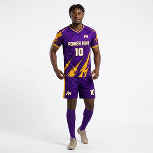 Conjunto de Camiseta de Fútbol Personalizada por Sublimación para Hombre, Diseño Personalizado, Uniforme de Fútbol Transpirable de Poliéster, Kits de Entrenamiento con Número de Equipo - Product Image 3