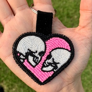 Traditional Embroidery Glass Seed Bead Keychain for Daily Use <b>Cute</b> Handmade Glass Seed Beads <b>Keyring</b> for Girls and Kids Designer - Product Image 1