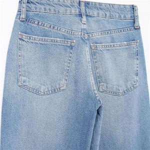 Vaqueros Baggy Rectos Personalizados de Estilo Urbano para Hombre, Vaqueros de Mezclilla de Algodón Oscuro Desgastado, Pantalones Vaqueros Vintage de Moda para Hombre - Product Image 3