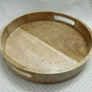 Plateaux décoratifs en bois au design élégant, plateau de service en bois avec poignée, plateau de service en bois à prix de gros d'usine - Product Image 1