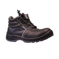 Bottes de sécurité industrielles AOXIANG à embout d'acier, anti-corrosion, doublure en maille, semelle extérieure en PU, tige en cuir, été/hiver
