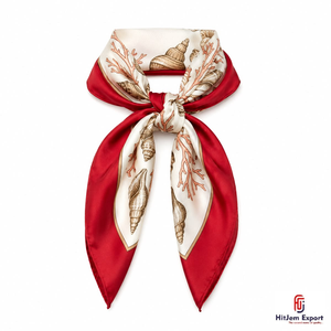 Custom Printed Short <b>Scarf</b> Fabric High Quality OEM ODM White Label Textile Manufacturer Fashion Accessories Export Supplier - Product Image 5