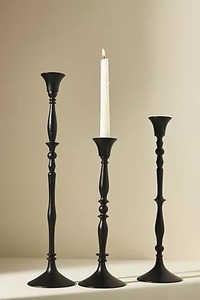 Candélabre en fer noir à 3 bras, design arbre en spirale, support de bougies pour décoration intérieure - Product Image 3