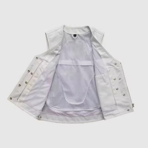 Chaleco de Cuero Desgastado Estilo Vaquero para Hombre de Alta Calidad con Cuello en V, Transpirable, Informal, Ofrece Servicios OEM - Product Image 4
