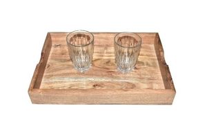 Bandeja de madera para decoración de mesa de centro, elegante, para velas, jarrones, libros, que mejora el ambiente de la sala de estar - Product Image 3