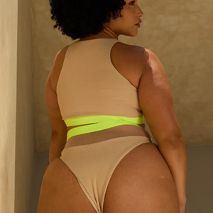 Haut à col montant et taille haute tendance pour femme, vêtement de pole dance léger et performant pour l'été, service OEM - Product Image 5