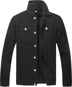 Wholesale High Quality Custom Logo Front 100% Cotton Men's Winter <b>Jeans</b> Jacket Breathable Eco-Friendly Quick Dry 280g Outdoor - Product Image 1