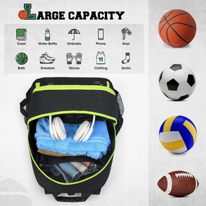Drain Sports Custom Soccer Football <b>Backpacks</b> Corduroy Material 20-37L Capacity Logo Printing OEM Pakistan Manufacturer Export - Product Image 2