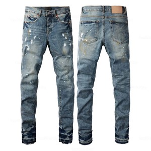 Jeans pour hommes uniques et tendance, coupe slim, denim extensible, personnalisez votre propre logo, fabricant professionnel - Product Image 1