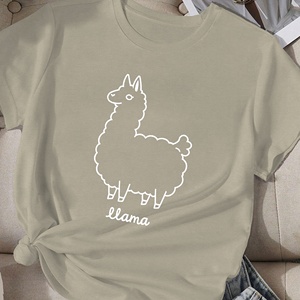 Lama illustré avec un design ludique t-shirt comfit pour femmes - Product Image 3