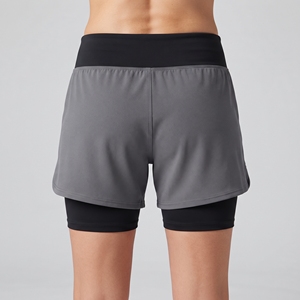 Women's Custom 2 in 1 Fitness Shorts Running Gym Workout Shorts Lightweight Yoga Sportswear with Inner Shorts and Pockets - Product Image 5