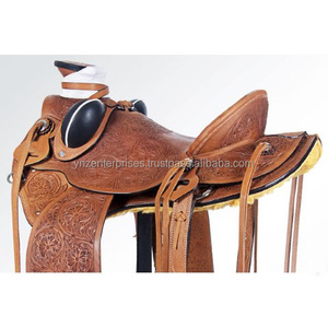 Silla de Montar Wade de Cuero Genuino Y&Z, Estilo Occidental, Herrajes de Acero Inoxidable para Uso Ecuestre, Personalizable - Product Image 4