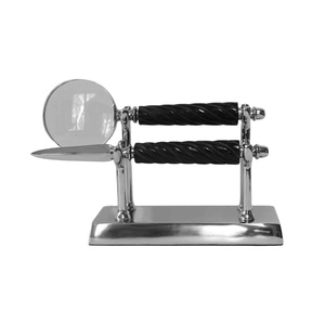 Natural Crafts Buffalo Horn <b>Magnifying</b> <b>Glass</b> And Letter Opener With Stand Office Supplies Gift Accessories - Product Image 1