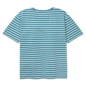 Nuevas Camisetas de Jersey a Rayas de Manga Corta con Corte Regular, Teñidas con Tinte Ecológico, Transpirables, con Contraste de Color, para Hombre y Mujer, Verano - Product Image 3