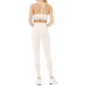 Ensemble de yoga pour femmes, vêtements de sport écologiques, respirants et confortables, 2 pièces, leggings et soutien-gorge, service OEM - Product Image 6
