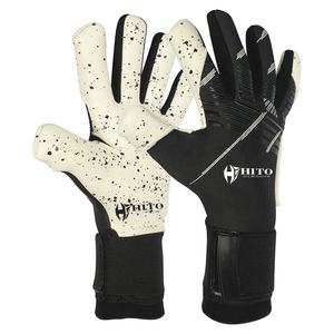 Gants de gardien de but de football sur mesure de haute qualité, avec impression en silicone sur le dos et paume en quartz, sangle intégrée en Lycra. - Product Image 4