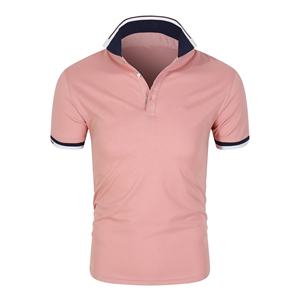Produit phare : Col en toile solide pour chemises pour hommes / Vente en gros de chemises pour hommes de haute qualité à séchage rapide sans poche, style polo - Product Image 2