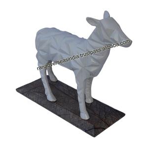 Metal <b>Animal</b> Figurine <b>Abstract</b> Geometric <b>Animal</b> Sculpture on Base for Home Decor Living Room Bedroom Table Shelf Cabinet - Product Image 4
