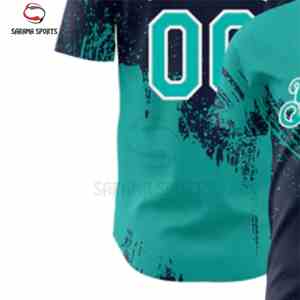 Camiseta de Béisbol Personalizada por Sublimación para Hombre, Camisetas con Rayas, Camiseta de Béisbol con Rayas Finas, Servicio OEM ODM, Camisetas de Béisbol - Product Image 6