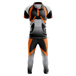 Conjunto de Uniforme de Cricket Personalizado, 100% Poliéster, Manga Corta, Cuello Alto, Correa Ajustable, Impresión por Sublimación, Tallas Grandes, Ropa de Equipo - Product Image 2