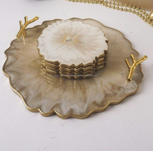 Fleur faite à la main bois résine époxy peinture Art déco modèle Design Style européen pour servir des aliments cuisine restaurants Ramadan - Product Image 4