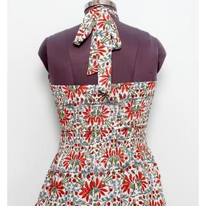 Fabricant Grossiste Indien Robe Longue Formelle 100% Coton Imprimé Floral Épaules Dénudées pour Fête Été Automne/Printemps - Product Image 6