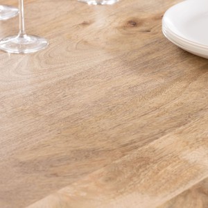 Vandana Ivory Element <b>dining</b> <b>table</b> 140x140cm, wood and industrial metal Character - Product Image 5