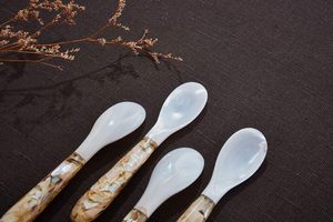 Cuillères à caviar et cuillères en nacre de haute qualité, finition miroir, ensemble de cuillères de service de luxe en nacre pour restaurant - Product Image 3