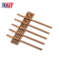 Jeu de forets XKIT M35 2,0 mm Co5% HSS Cobalt D338, pointe fendue à 135 degrés pour l'acier inoxydable et l'aluminium