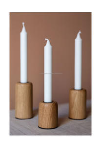 Bougeoir en bois artisanal exquis pour la décoration intérieure Bougeoir en bois de manguier de qualité supérieure Support de pilier - Product Image 2