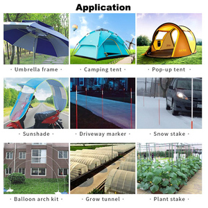 FRP Flexible Fiberglass Pop up Tent Poles FRP <b>Rods</b> - Product Image 5