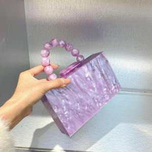 Bolso de Noche Elegante con Cadena de Perlas, Bolsos de Concha, Cartera de Acrílico y Bolso de Mano - Product Image 1