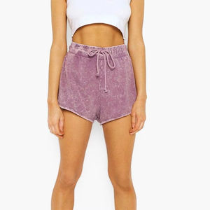 Shorts pour femmes de haute qualité, 100% coton, lavés à l'acide, décontractés, tendance, avec cordon de serrage, séchage rapide, respirants, à la mode - Product Image 5