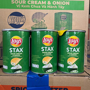 <b>Sour</b> Cream Onion Potato Chips Halal 42g Lays Stax Brand Creamy Snack Competitive Price Bulk Supply Export - Product Image 3