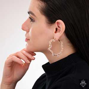 PRAO Allure of Crystals Pendientes de cristal envueltos con aros de gran tamaño - Product Image 1