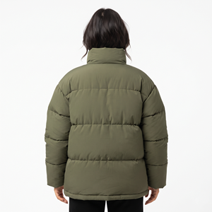 Blouson matelassé pour femme, col montant zippé, vêtement d'hiver personnalisé, manteau tendance, vente en gros de vêtements - Product Image 6