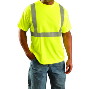 OEM Custom High Quality <b>Hi</b> <b>Vis</b> Short Sleeve Work Wear T-<b>Shirts</b> Men's Breathable Reflective Safety Clothing Good Quality - Product Image 5