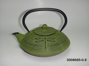 Green Cast Iron Teapot Enamel Glazed <b>Tea</b> Pot with <b>Infuser</b> Japanese Style for <b>Tea</b> Brewing - Product Image 1
