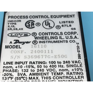 Dwyer 16110 SF/Love controler 16110-240-ความไว้วางใจอุปกรณ์เซมิคอนดักเตอร์มรดกระดับโลกและชิ้นส่วนที่ - Product Image 5