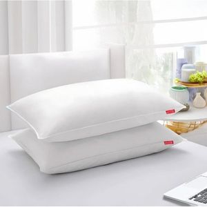 Coussin en microfibre garni de plumes 17x27 pouces, polyester de haute qualité pour la décoration de la maison et des hôtels, carré doux pour le soutien de la tête - Product Image 1