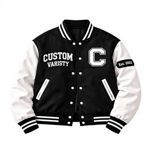 Fabricant de vestes universitaires en gros, vestes Letterman personnalisées, vestes uniformes de baseball, patchs chenille brodés, usine OEM Glo - Product Image 1