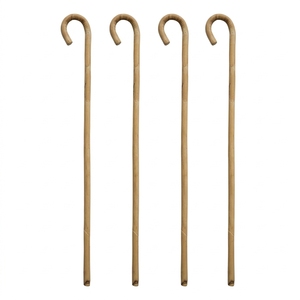 Bâton de marche rustique en rotin naturel, canne, bâton de randonnée, crochet de berger, bâton de marche artisanal, accessoires de camping et d'extérieur purs et artistiques - Product Image 1