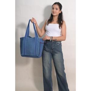 Bolso de Mano de Algodón Kantha Hecho a Mano en India, Bolso de Compras Boho para Mujer - Product Image 4