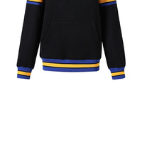 Sweat-shirt d'hiver unisexe en chenille avec lettres grecques Sigma Gamma Rho, noir, or, bleu, rayé, avec poche, col rond, en polyester/coton