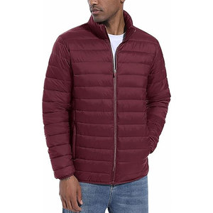Veste matelassée imperméable pour homme, légère, coupe-vent, avec coque en nylon respirant, fermeture éclair intégrale, élastique - Product Image 2