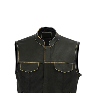 Chaleco Acolchado de Cuero PU para Hombre, Ropa Exterior Informal para Motociclismo, Anti-UV y Transpirable, para Clubes, Viajes y Uso al Aire Libre - Product Image 5