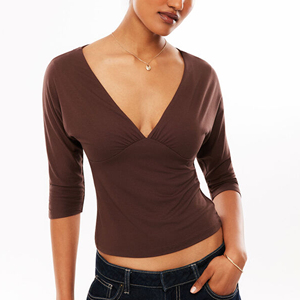 Top Corto Sexy y Moderno Personalizado para Mujer, Informal, de Verano, Transpirable, de Poliéster/Algodón - Product Image 5