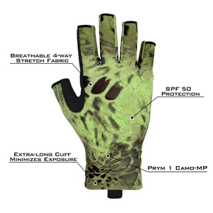 Guantes de Pesca sin Dedos con Logotipo Personalizado Hechos en Fábrica, Guantes de Pesca con Diseño Propio, Guantes de Pesca con Logotipo Personalizado, Sublimación OEM - Product Image 2