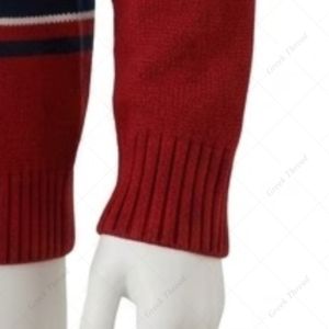 Custom University Sorority Fraternity Varsity Knit <b>Cardigan</b> Oversized Sports Club V-Neck Button Sweater Embroidery Patch Logo - Product Image 6